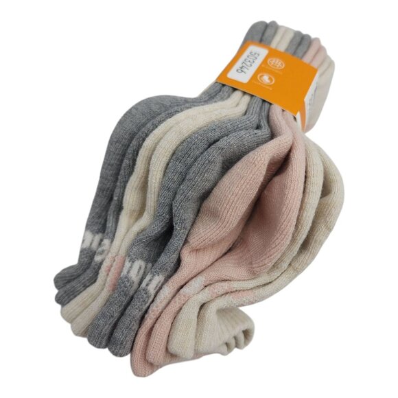 Timberland Womens Cushioned Ankle Quarter Socks 5 Pk Breathable Pink Gray Cream - Picture 5 of 10